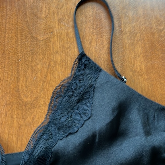 Express black satin tank with lace size small new - Picture 9 of 16